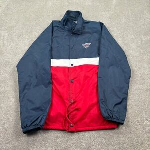 Vans Since 1966 Windbreaker Jacket Mens Large Red White Blue Color Block Coat
